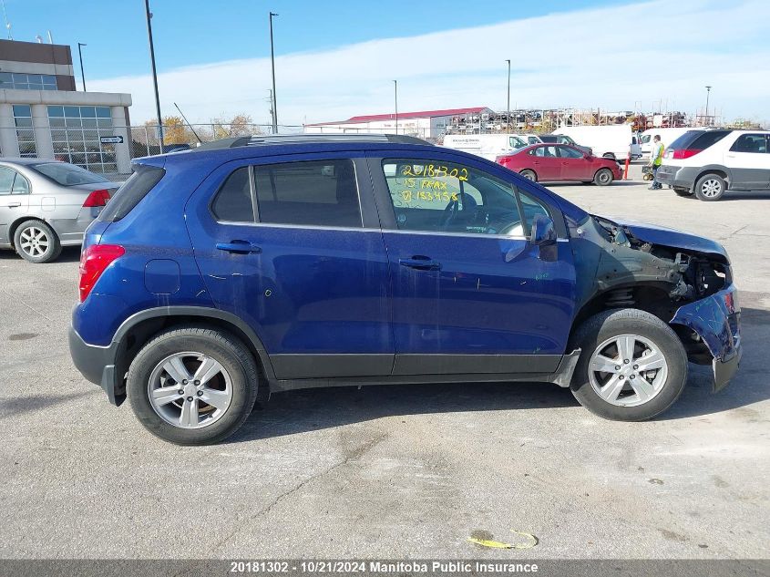 2015 Chevrolet Trax Lt VIN: 3GNCJRSB5FL183458 Lot: 20181302