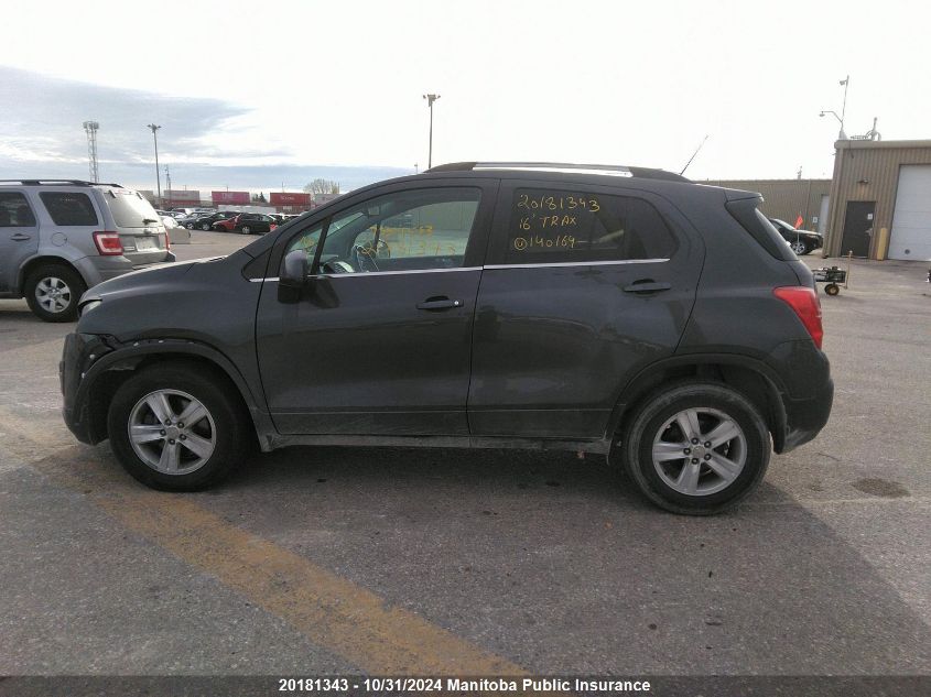 2016 Chevrolet Trax Lt VIN: 3GNCJPSB7GL140164 Lot: 20181343