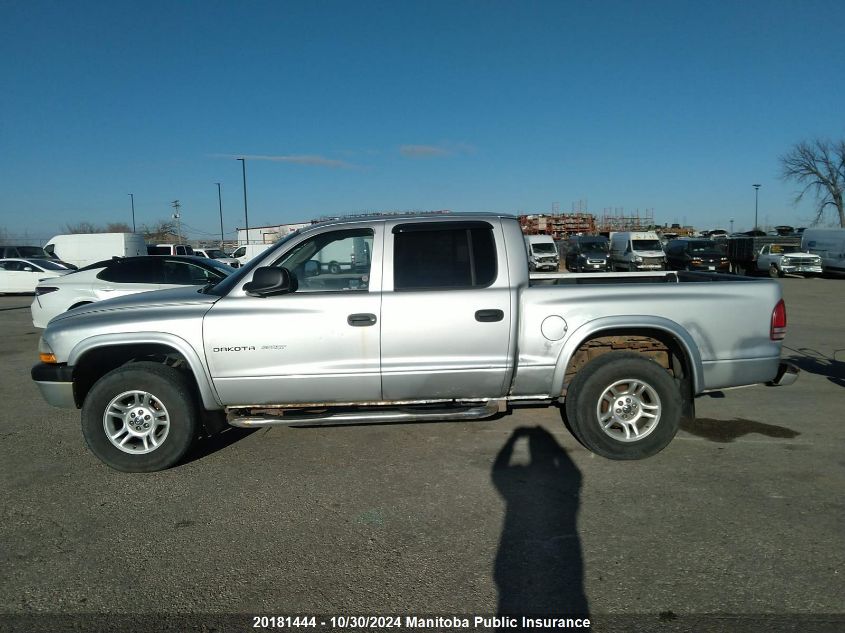 2002 Dodge Dakota Sport V8 Quad Cab VIN: 1B7HG38N12S682765 Lot: 20181444