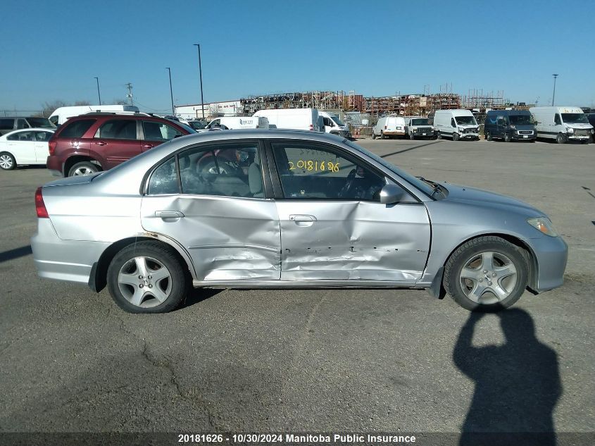 2005 Honda Civic Lx VIN: 2HGES16645H038708 Lot: 20181626