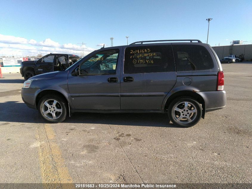 2007 Chevrolet Uplander Ls VIN: 1GNDU23157D195416 Lot: 20181683