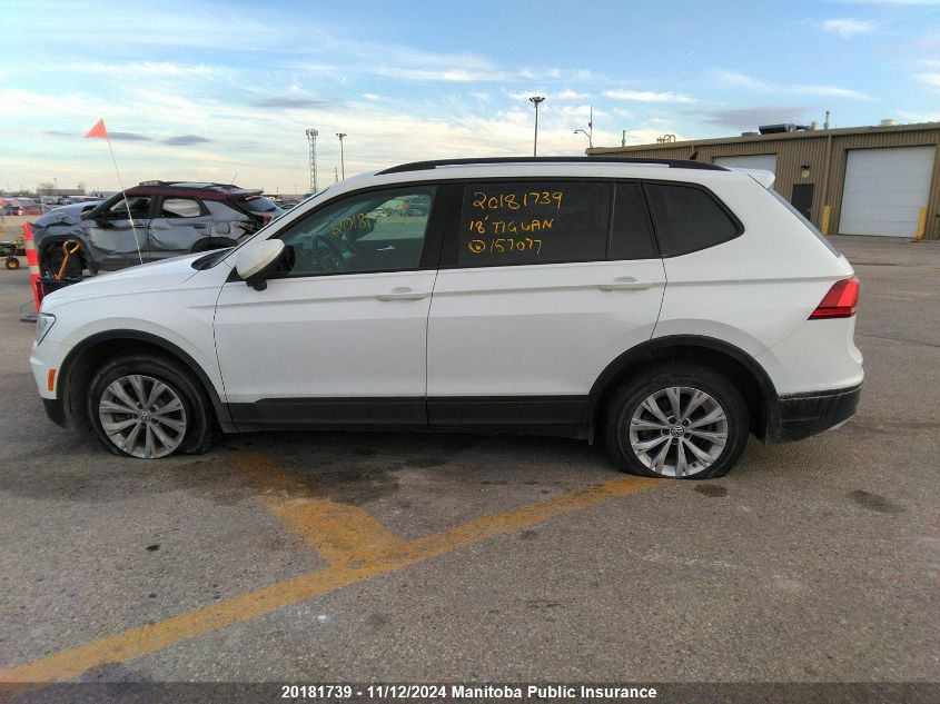 2018 Volkswagen Tiguan 2.0 Tsi VIN: 3VV0B7AX8JM157077 Lot: 20181739