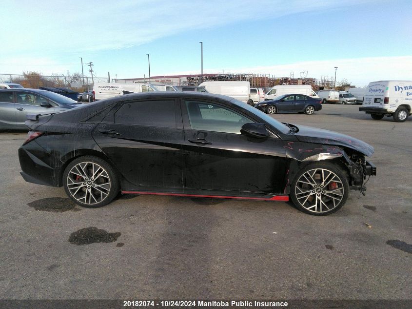 2022 Hyundai Elantra N VIN: KMHLW4AK7NU001841 Lot: 20182074