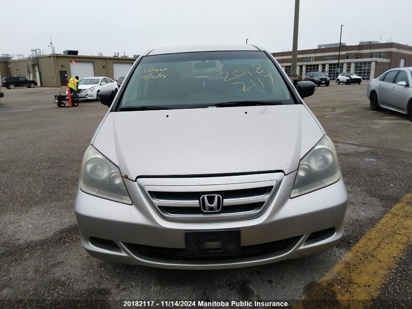 2006 Honda Odyssey Lx VIN: 5FNRL38276B500897 Lot: 20182117