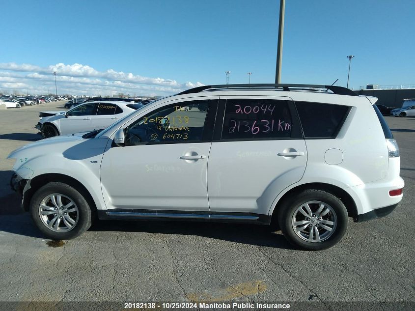 2012 Mitsubishi Outlander Gt VIN: JA4JT5AX4CU604713 Lot: 20182138