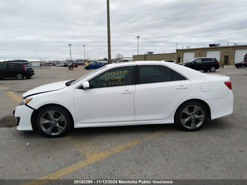 2012 Toyota Camry Se VIN: 4T1BF1FK3CU550551 Lot: 20182299