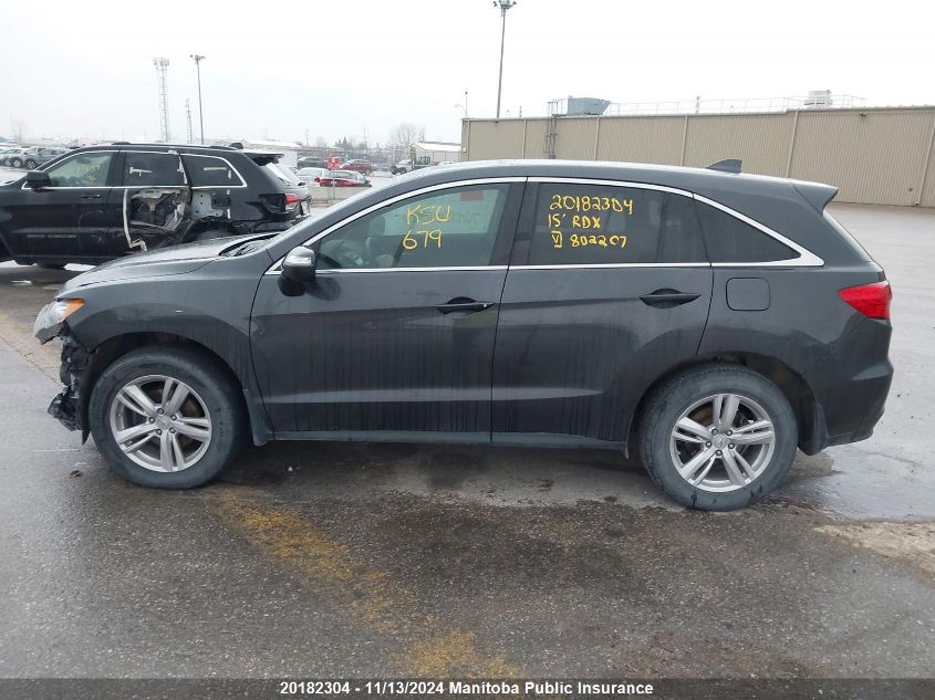 2015 Acura Rdx VIN: 5J8TB4H5XFL802207 Lot: 20182304