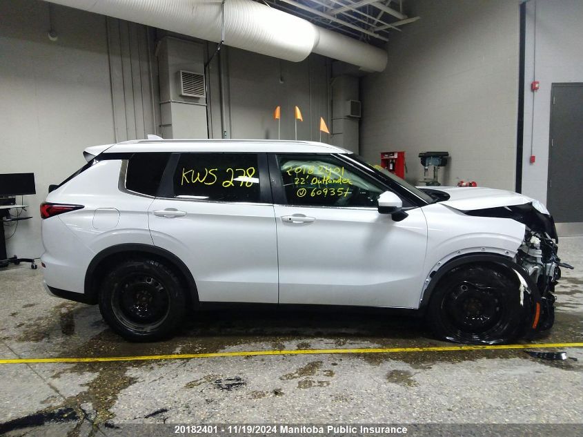 2022 Mitsubishi Outlander Se VIN: JA4J4UA82NZ609351 Lot: 20182401