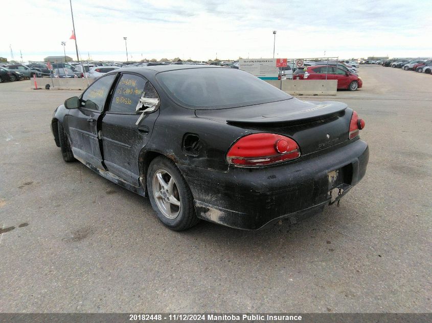 2003 Pontiac Grand Prix Gt VIN: 1G2WP52K83F154530 Lot: 20182448