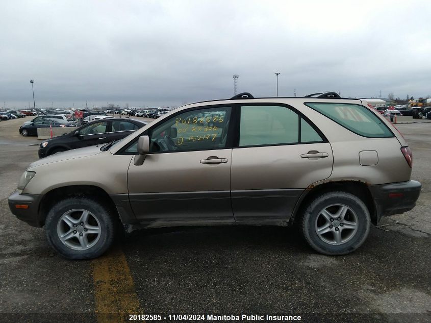 2000 Lexus Rx300 VIN: JT6HF10U7Y0152127 Lot: 20182585