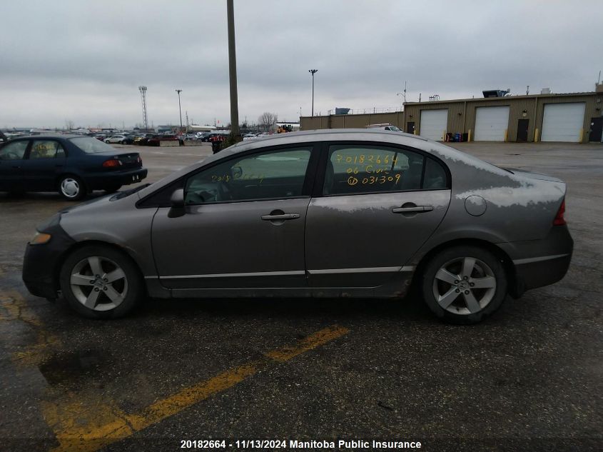 2006 Honda Civic Ex VIN: 2HGFA16876H031309 Lot: 20182664