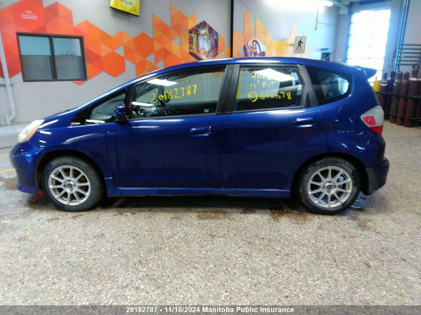 2011 Honda Fit Sport VIN: JHMGE8H75BC800678 Lot: 20182787