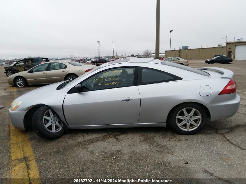 2003 Honda Accord Ex-V6 VIN: 1HGCM82533A802521 Lot: 20182792