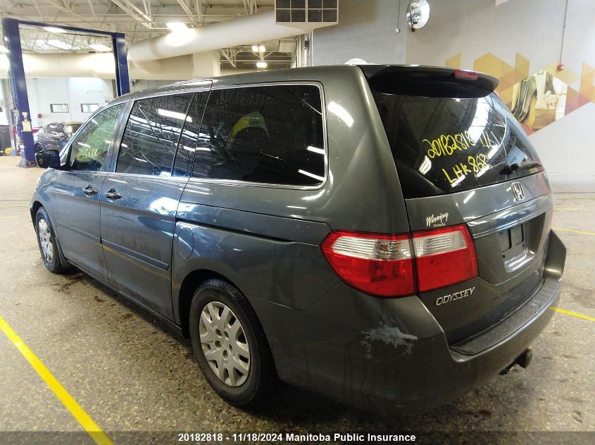 2007 Honda Odyssey Lx VIN: 5FNRL38267B506501 Lot: 20182818