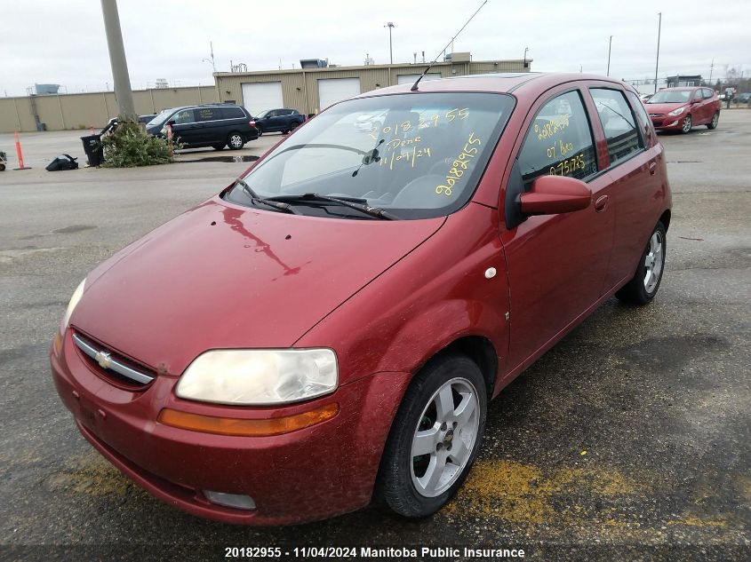 2007 Chevrolet Aveo Lt VIN: KL1TG65677B751725 Lot: 20182955