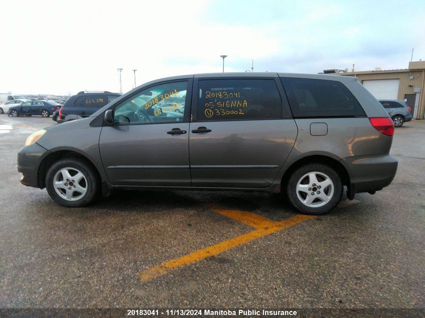 2005 Toyota Sienna Ce V6 VIN: 5TDZA29C65S330002 Lot: 20183041