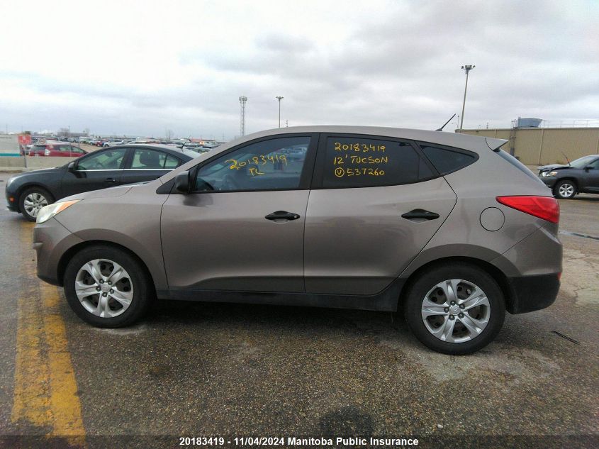 2012 Hyundai Tucson L VIN: KM8JT3AB5CU537260 Lot: 20183419