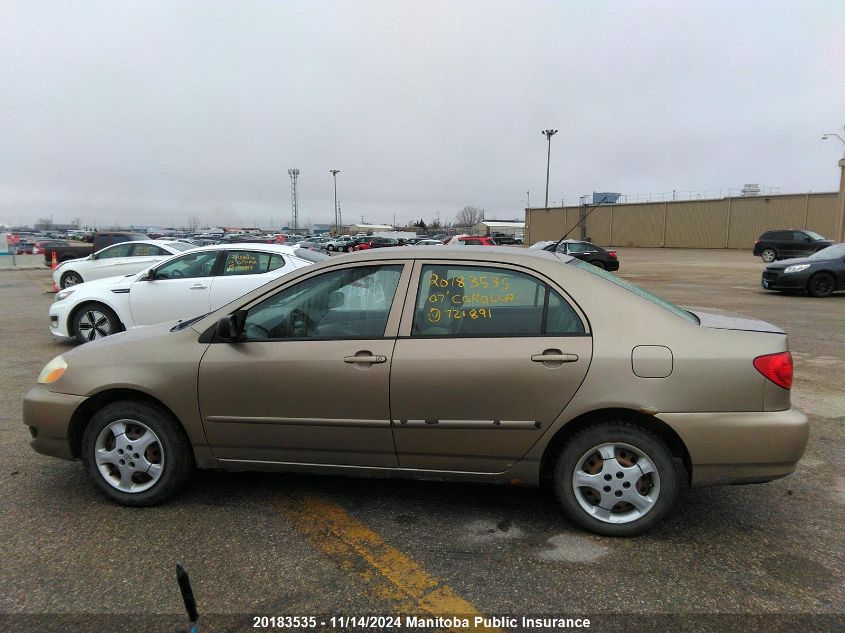 2007 Toyota Corolla Ce VIN: 2T1BR32E37C721891 Lot: 20183535