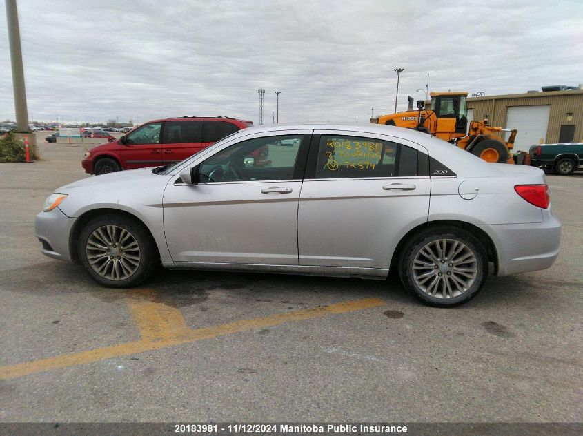 2012 Chrysler 200 Touring V6 VIN: 1C3CCBBGXCN172574 Lot: 20183981