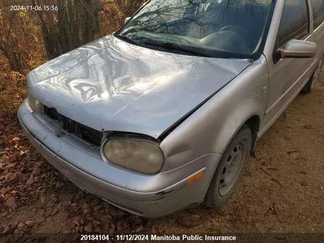 2001 Volkswagen Golf Gl VIN: 9BWBS21J014078185 Lot: 20184104