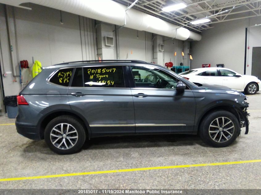 2018 Volkswagen Tiguan 2.0 Tsi VIN: 3VV2B7AX0JM155154 Lot: 20185017