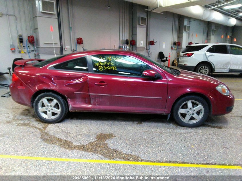 2008 Pontiac G5 Se VIN: 1G2AL18F787302192 Lot: 20185069