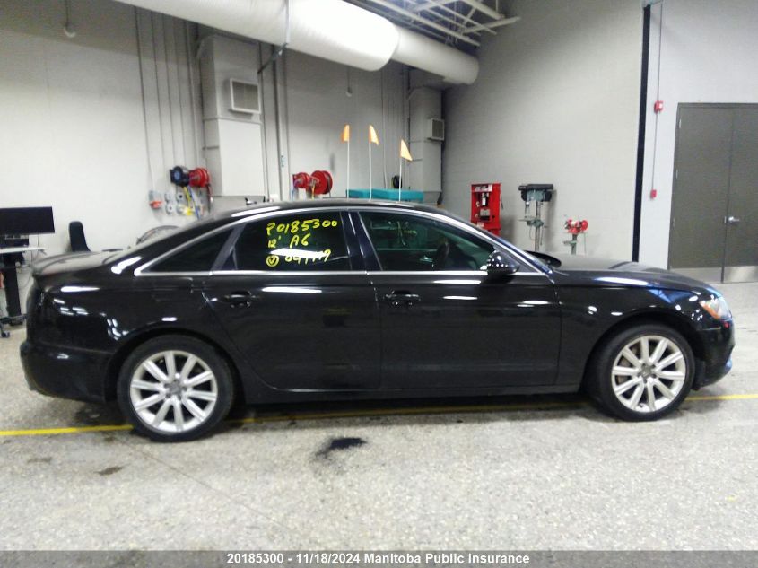 2012 Audi A6 3.0T Quattro VIN: WAUFGCFCXCN049199 Lot: 20185300