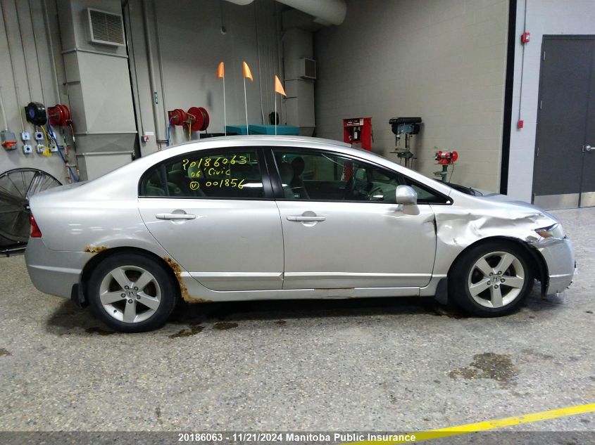 2006 Honda Civic Lx VIN: 2HGFA165X6H001856 Lot: 20186063