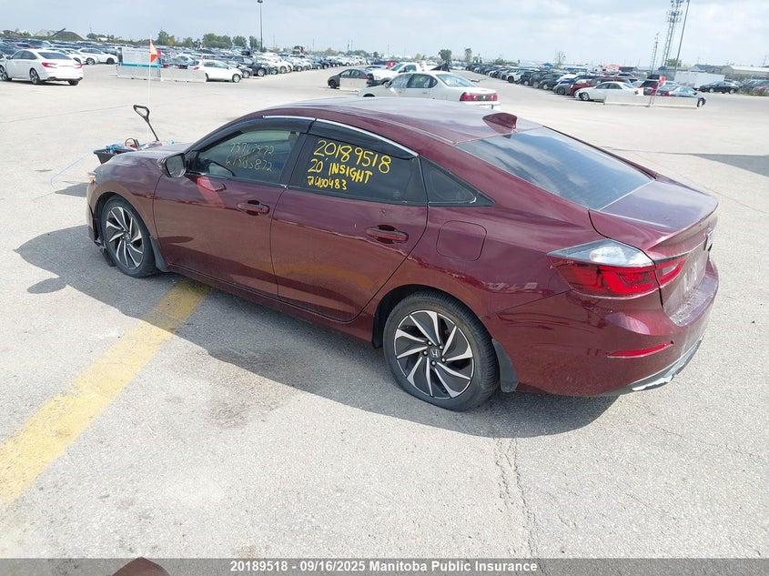Vin: 19xze4f76le400483, lot: 10199503, honda insight touring 20203