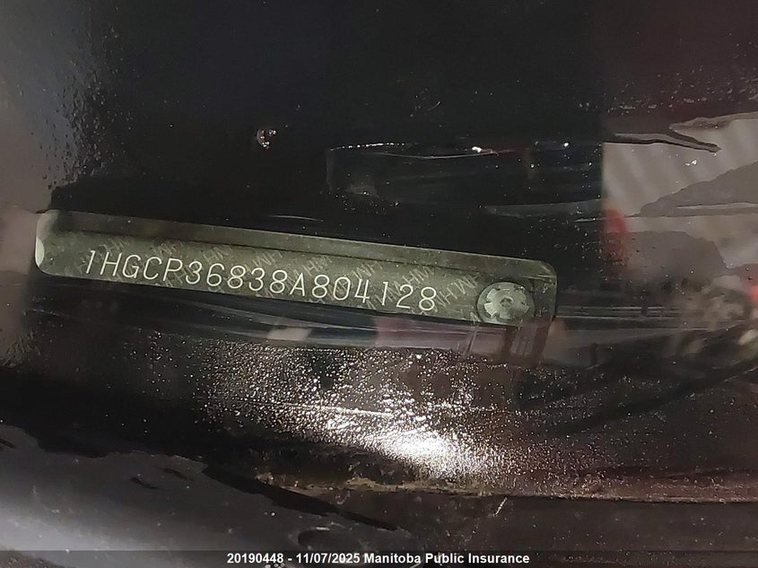 1HGCP36838A804128 2008 HONDA  photo no. 9