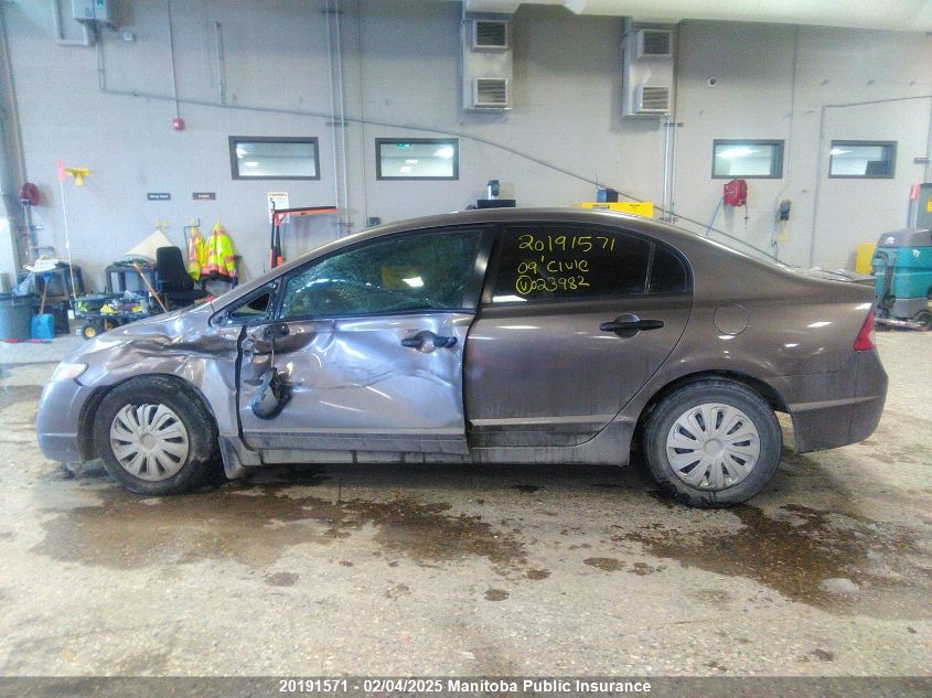 2009 Honda Civic Ex-L VIN: 2HGFA16219H023982 Lot: 20191571