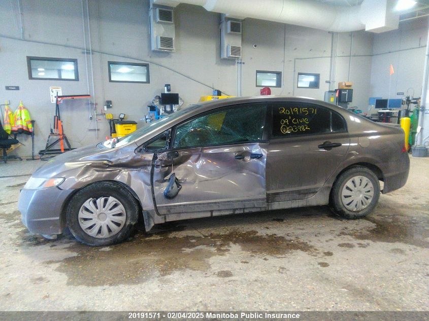 2009 Honda Civic Ex-L VIN: 2HGFA16219H023982 Lot: 20191571