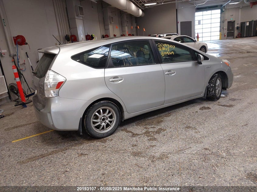 Vin: jtdzn3eu2c3048219, lot: 10203092, toyota prius v 20124