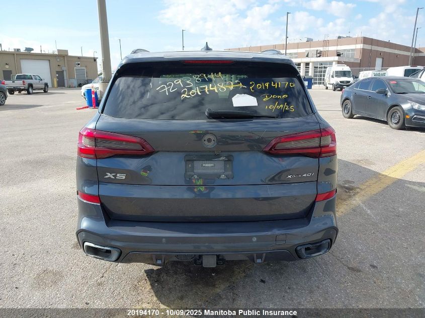 2021 BMW X5 40I VIN: 5UXCR6C01M9F49310 Lot: 20194170