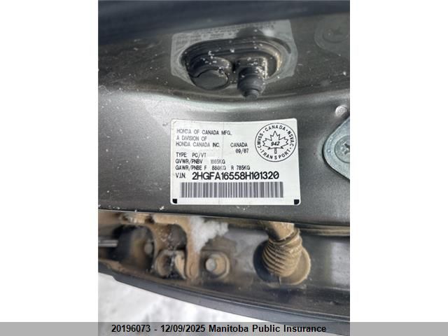 2008 Honda Civic Lx VIN: 2HGFA16558H101320 Lot: 20196073