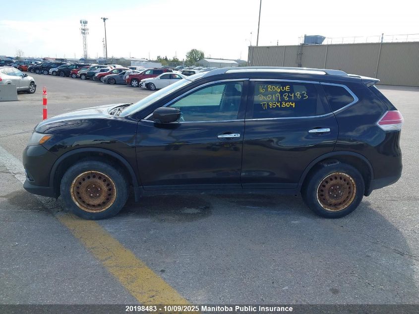 2016 Nissan Rogue S VIN: 5N1AT2MV1GC854304 Lot: 20198483