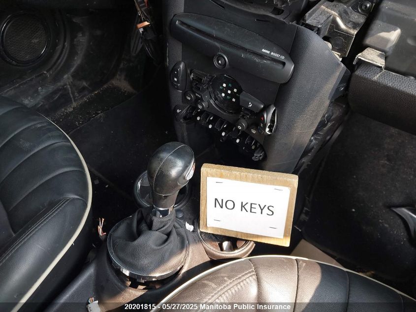 2011 Mini Cooper S VIN: WMWSV3C59BTY10020 Lot: 20201815