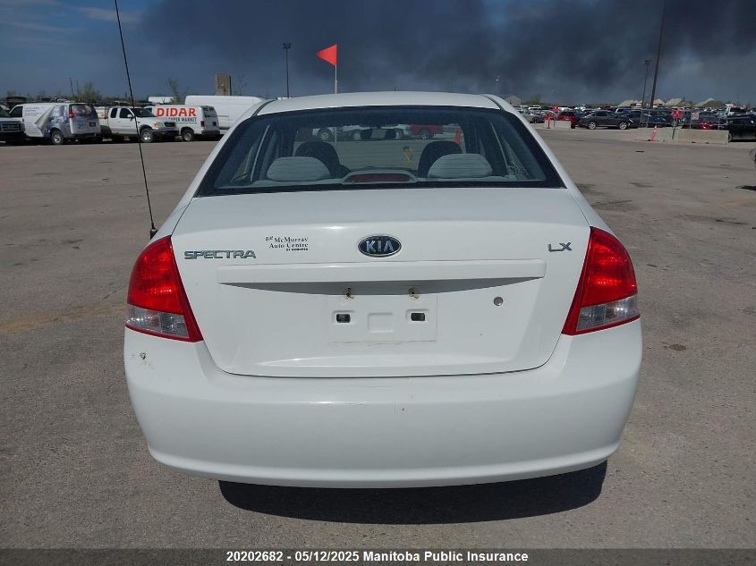 2009 Kia Spectra Lx Convenience VIN: KNAFE221995649709 Lot: 20202682