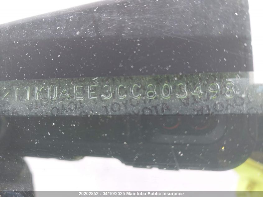 2012 Toyota Matrix VIN: 2T1KU4EE3CC803498 Lot: 20202852