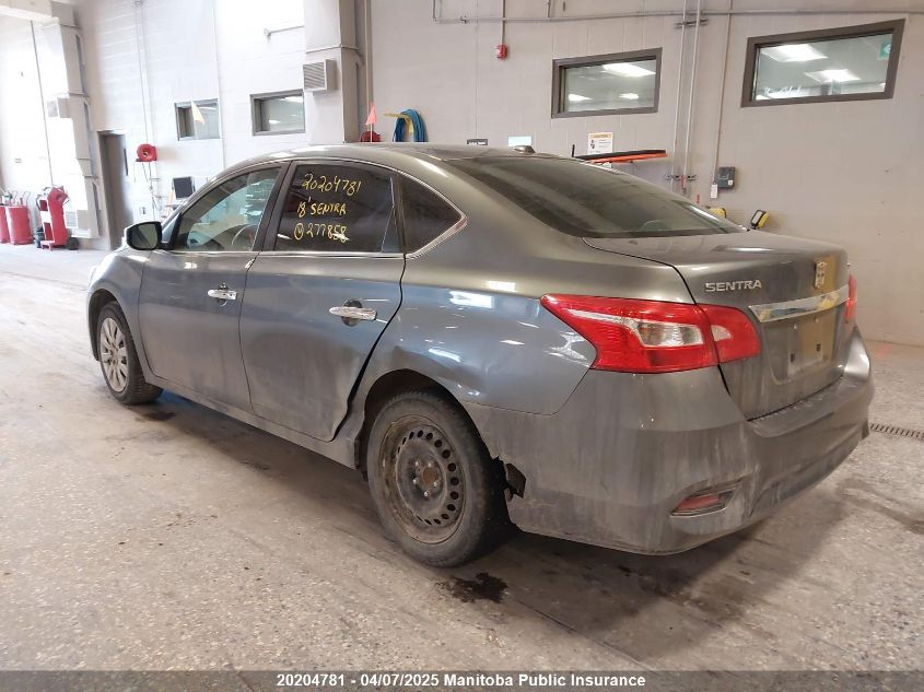 2018 Nissan Sentra 1.8 Sv VIN: 3N1AB7AP2JY277858 Lot: 20204781