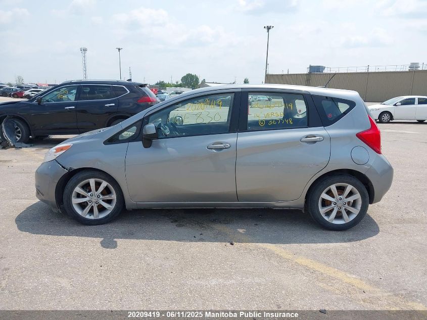 2014 Nissan Versa Note Sl VIN: 3N1CE2CP3EL367748 Lot: 20209419