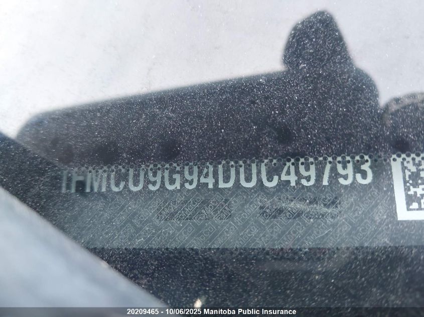 2013 Ford Escape Se VIN: 1FMCU9G94DUC49793 Lot: 20209465