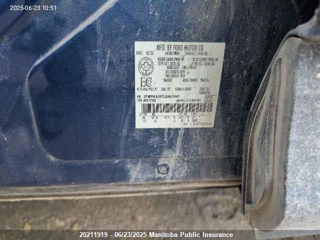 2020 Ford Edge Sel VIN: 2FMPK4J97LBA61941 Lot: 20211919