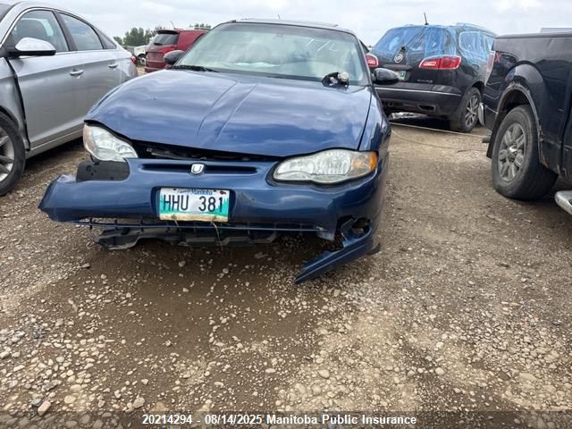 2004 Chevrolet Monte Carlo Ss VIN: 2G1WX12KX49203010 Lot: 20214294