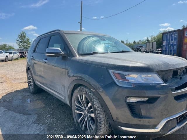 1FM5K8HT3KGA13733 2019 Ford Explorer Platinum Ecoboost auction photo 1