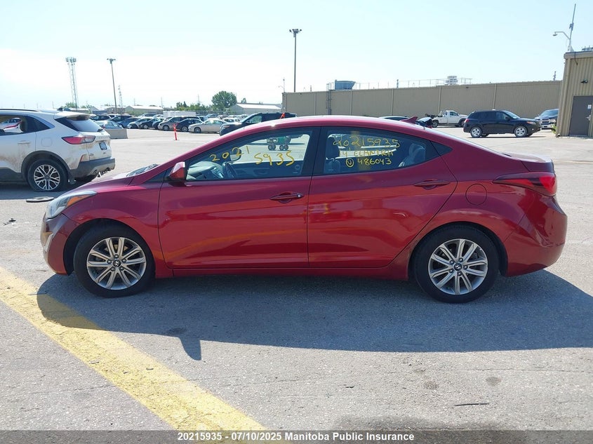 2014 Hyundai Elantra Gls VIN: 5NPDH4AE4EH486043 Lot: 20215935