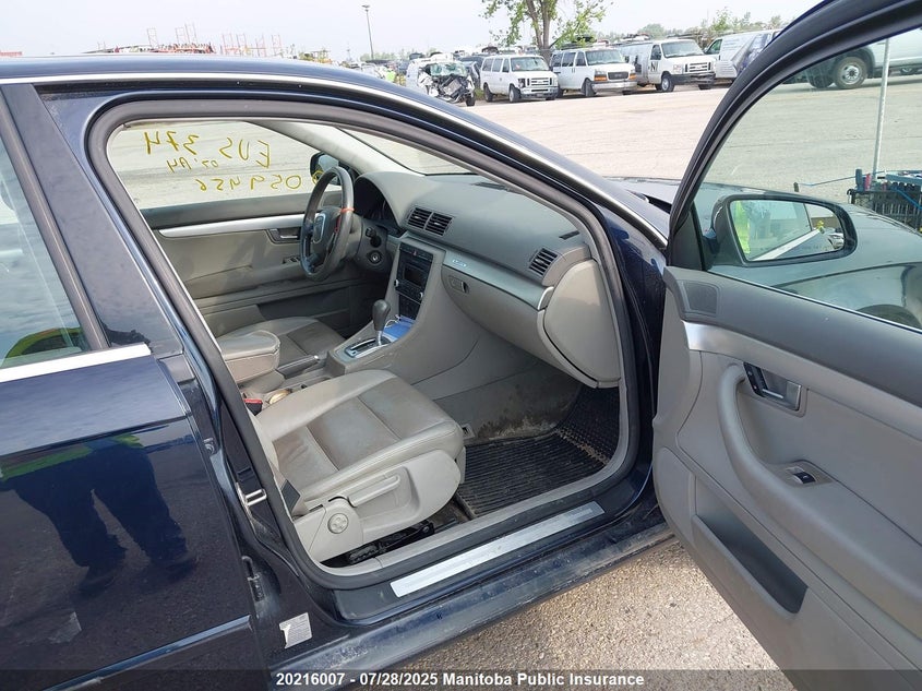 2007 Audi A4 2.0T Quattro VIN: WAUDF78E37A059456 Lot: 20216007