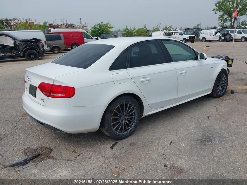 2012 Audi A4 2.0T Quattro VIN: WAUFFCFL2CA020306 Lot: 20216158