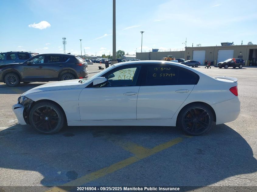 2013 BMW 328Xi VIN: WBA3B3C58DF537490 Lot: 20216904