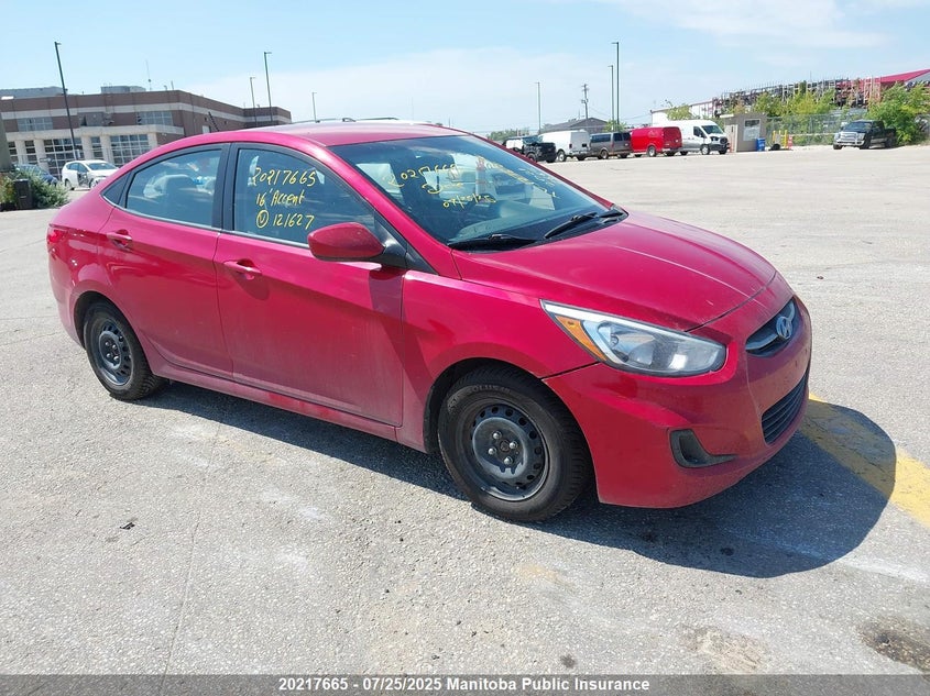 2016 Hyundai Accent Gl VIN: KMHCT4AE5GU121627 Lot: 20217665